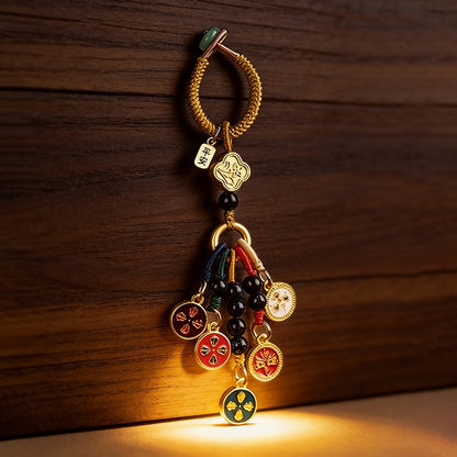 Ethnic Style God of Wealth Keychain Pendant
