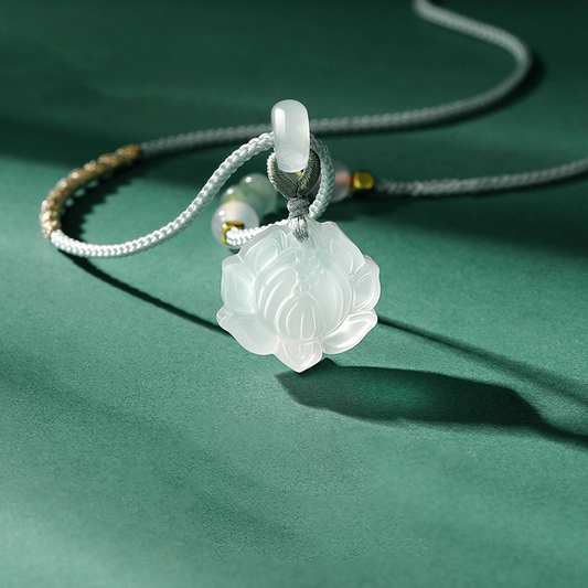 FrostBlossom Lotus Pendant