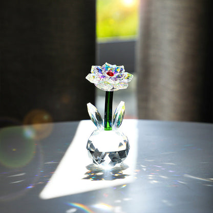 Crystal Glass Sunflower – Blooming with Rainbow Light and Endless Warmth | Zen Ara Grove