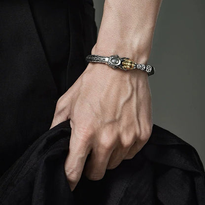 Vintage Copper Coin Pixiu Bracelet – Men's Talisman of Fortune & Strength | Zen Ara Grove