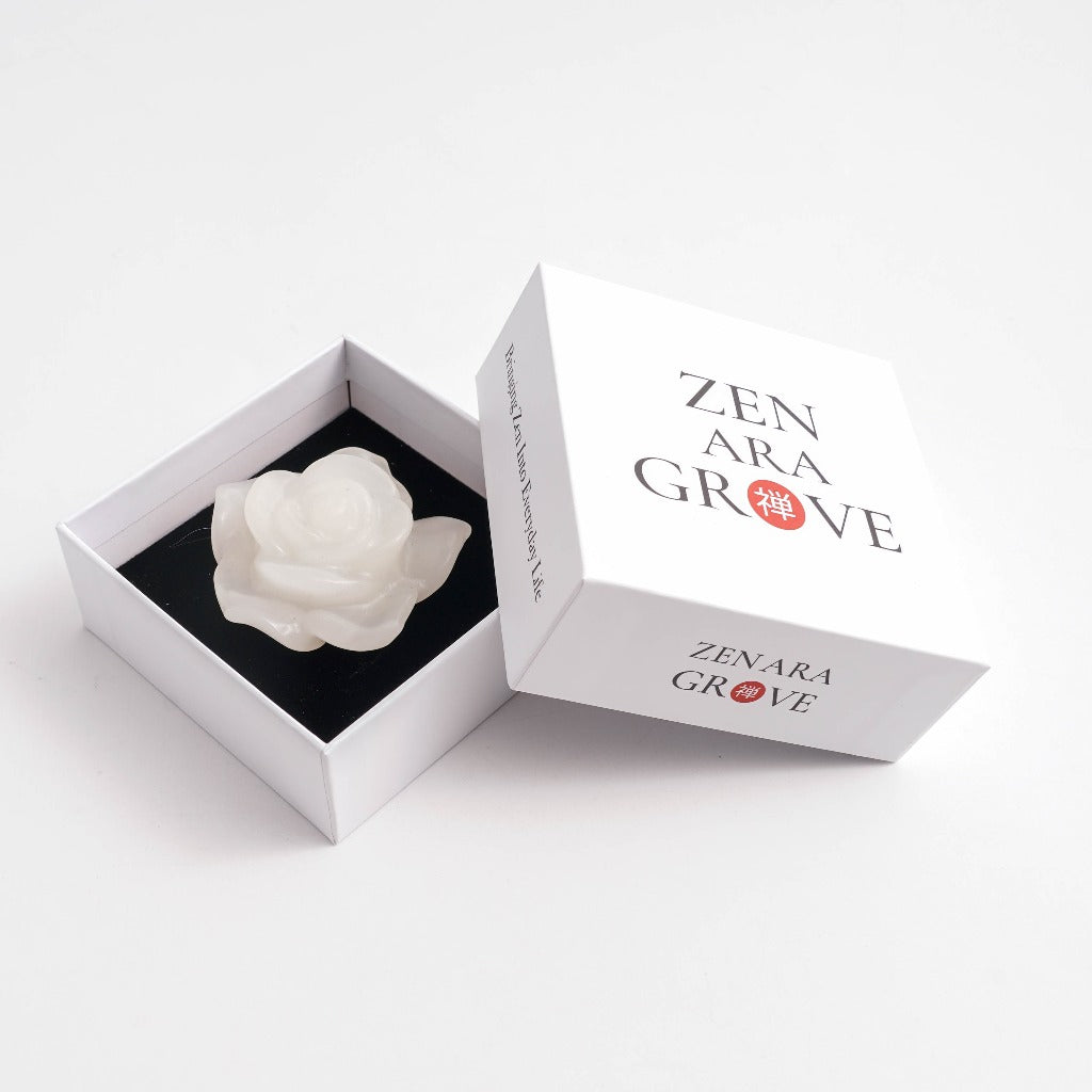 Natural Crystal Rose Ornament – Elegance in Motion, Beauty You Can Hold | Zen Ara Grove