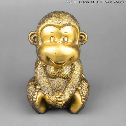 Zodiac Brass Monkey Statues – "Four-Nos" Wisdom & Mindfulness Décor | Zen Ara Grove
