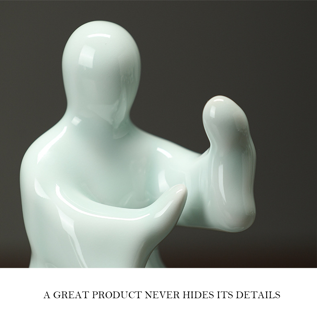 Kung Fu Tai Chi Master Ceramic Figurine | Zen Ara Grove