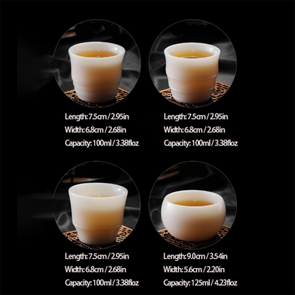 Ivory-White Glazed Artisan Teacup – Silky Smooth Finish, Cool to the Touch | Zen Ara Grove