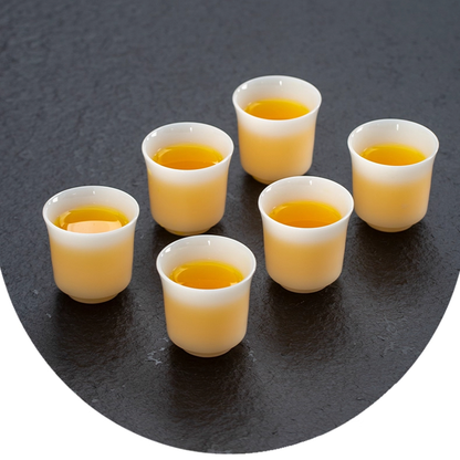 Ice Jade Glaze Porcelain Teacup – Smooth Sheep Fat Luster | Zen Ara Grove