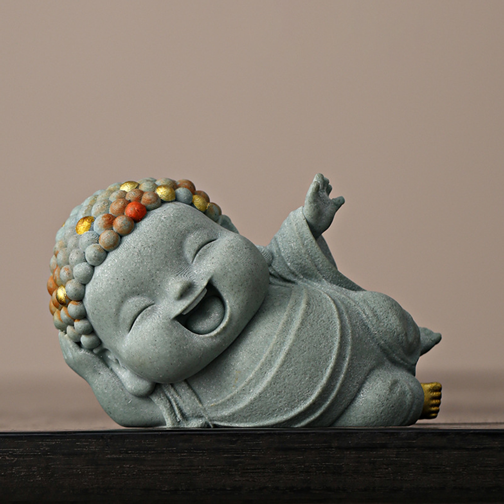 Lying Buddha Novice Statue – Essence of Contentment and Harmony | Zen Ara Grove