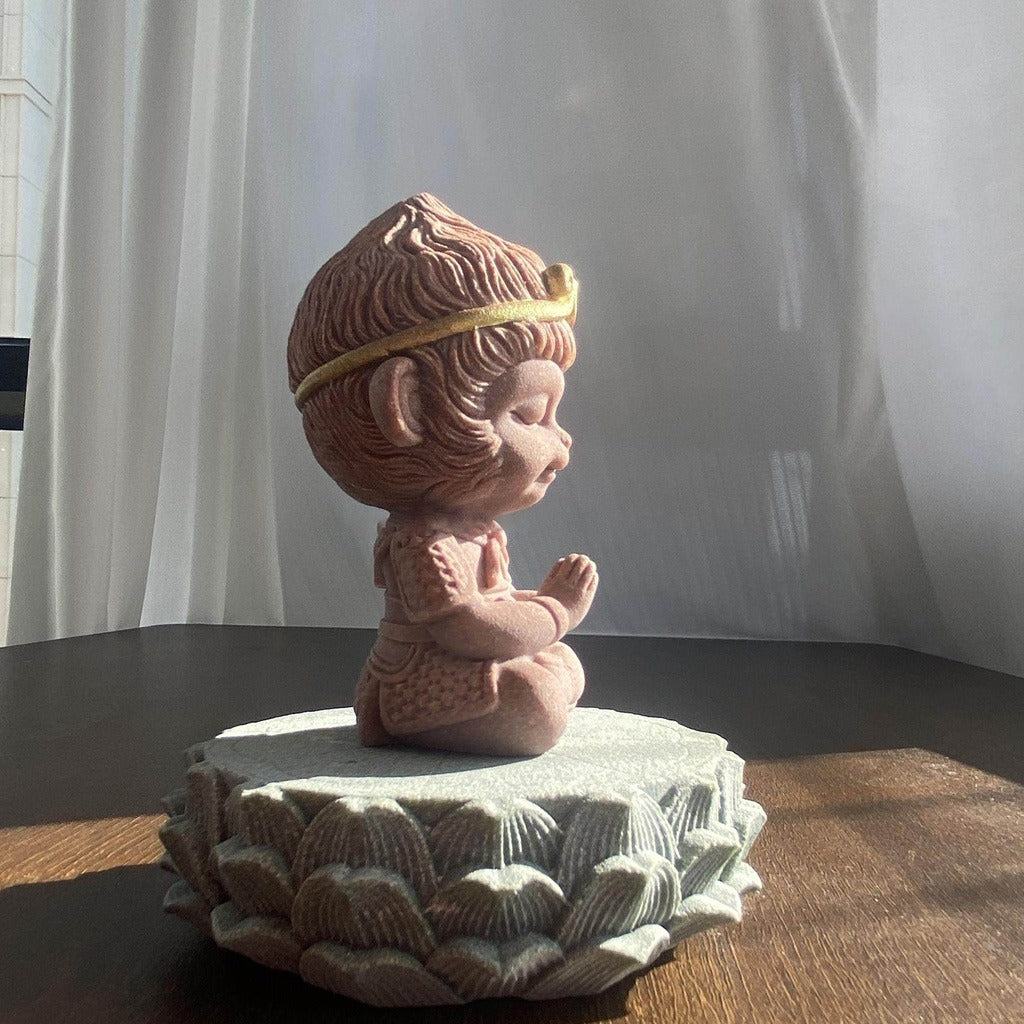 Stone "Monkey King" Wukong Statue – The Great Saint of Battle Folk Art Sculpture | Zen Ara Grove