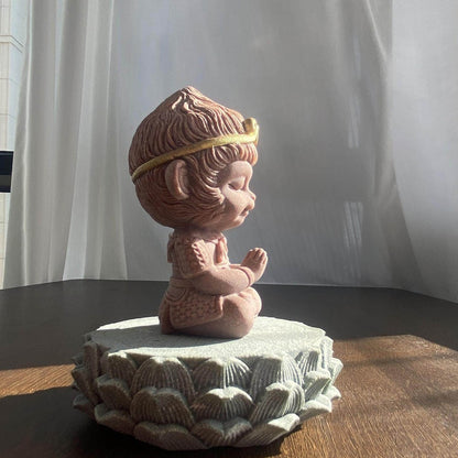 Stone "Monkey King" Wukong Statue – The Great Saint of Battle Folk Art Sculpture | Zen Ara Grove