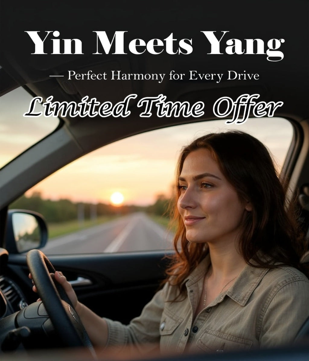 Dual Tai Chi Yin Yang Design Car Coasters Bringing Harmony to Your Drive | Zen Ara Grove