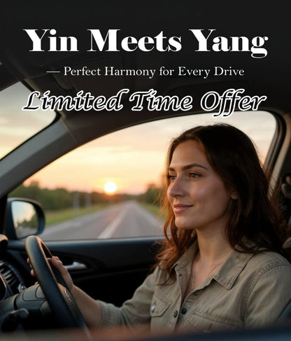 Dual Tai Chi Yin Yang Design Car Coasters Bringing Harmony to Your Drive | Zen Ara Grove