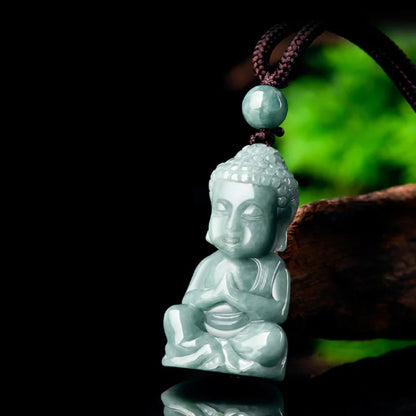 Hand-Carved Jade Buddha Necklace – Blessings & Harmony | Zen Ara Grove