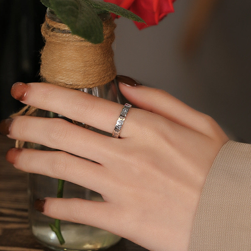 Om Mani Padme Hum Silver Ring｜Wisdom Worn, Compassion Within | Zen Ara Grove