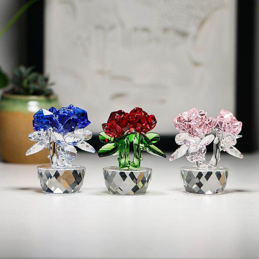 Crystal Glass Rose Ornament – A Timeless Emblem of Love | Zen Ara Grove