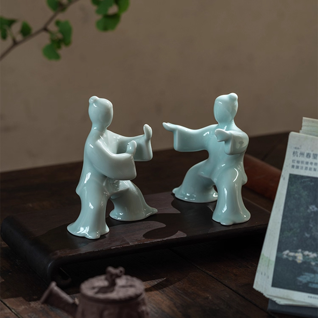 Ceramic Tai Chi Kung Fu Sculpture – The Art of Yin and Yang | Zen Ara Grove