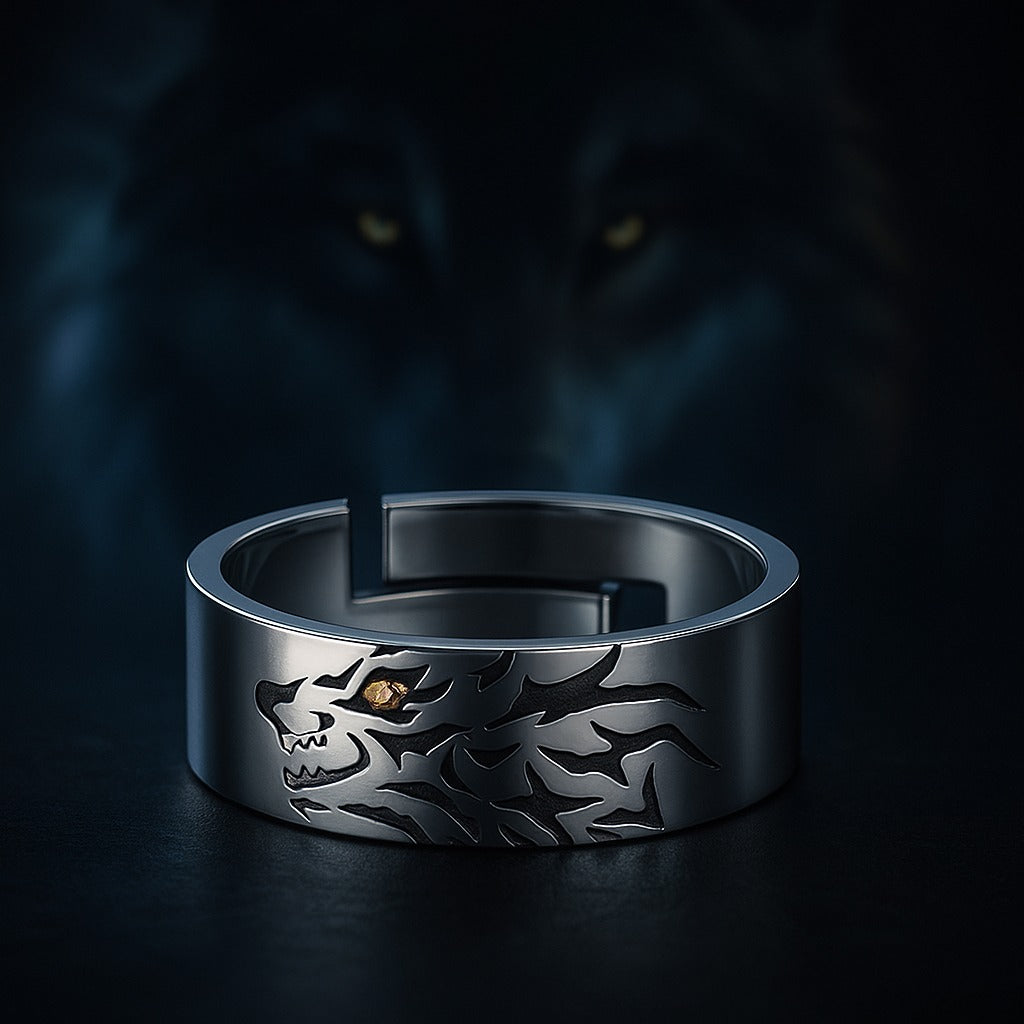 Wolf Totem Ring – Symbol of Strength and Freedom | Zen Ara Grove