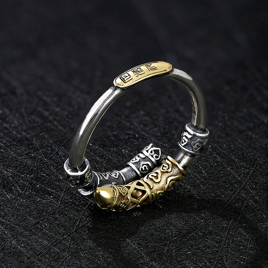 Monkey King Band – Golden Staff-Inspired Ring of Freedom & Courage | Zen Ara Grove