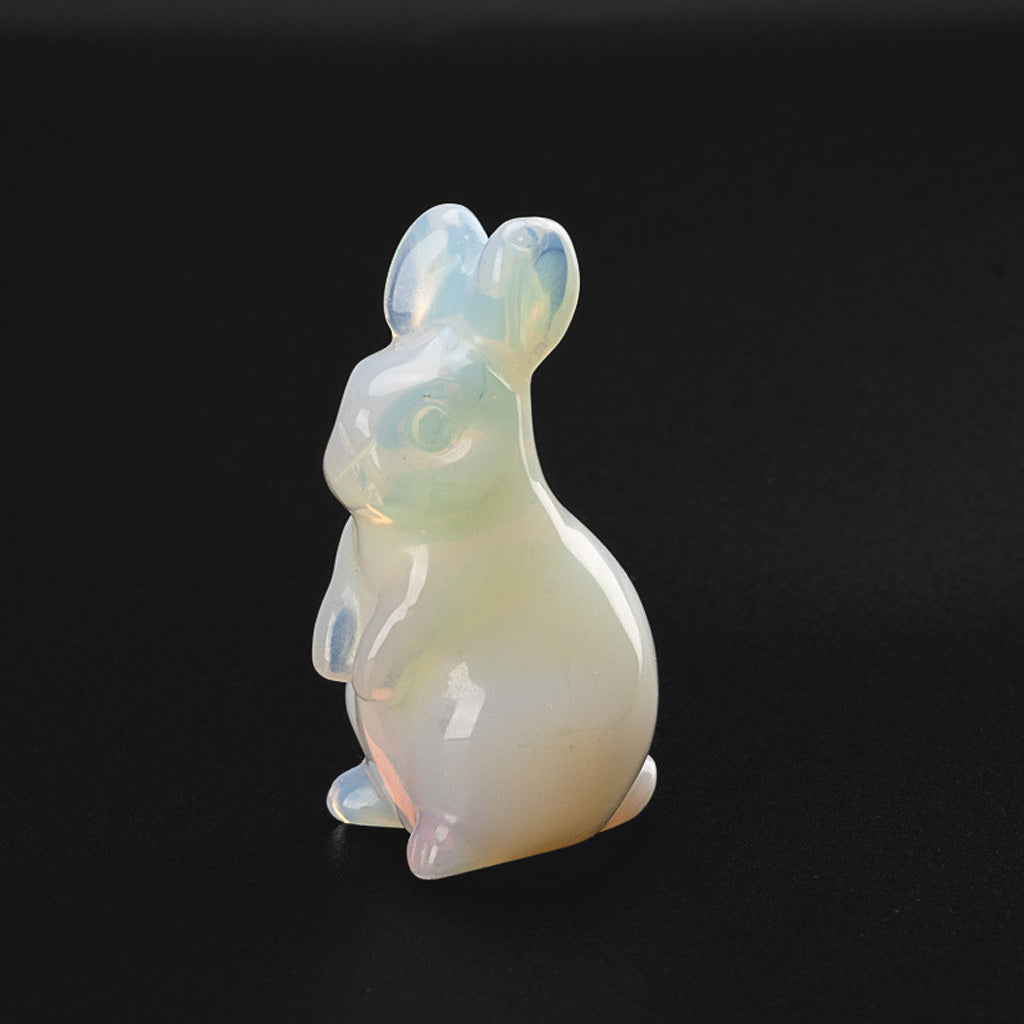 Hand‑Carved Natural Crystal Bunny – Brings Calm Energy and Joy | Zen Ara Grove