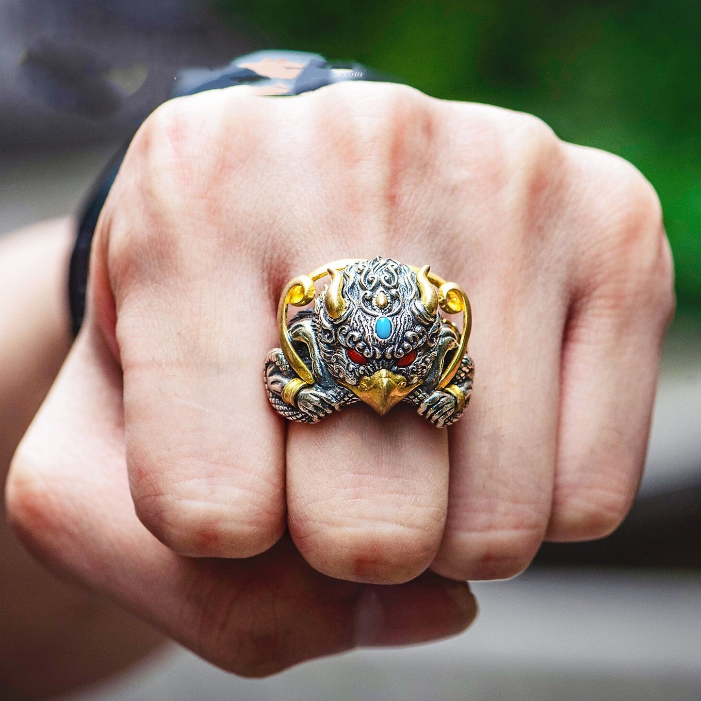 Skyward Guardian – Bold Silver Ring Inspired by the Great Roc | Zen Ara Grove