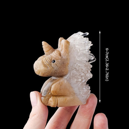 Natural Quartz Cluster with Diverse Animal Carvings – Symbol of Purity, Energy, and Imagination | Zen Ara Grove