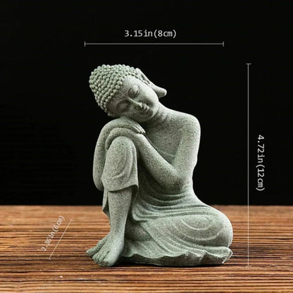 Qing Sandstone Buddha Statue for Zen Space | Zen Ara Grove