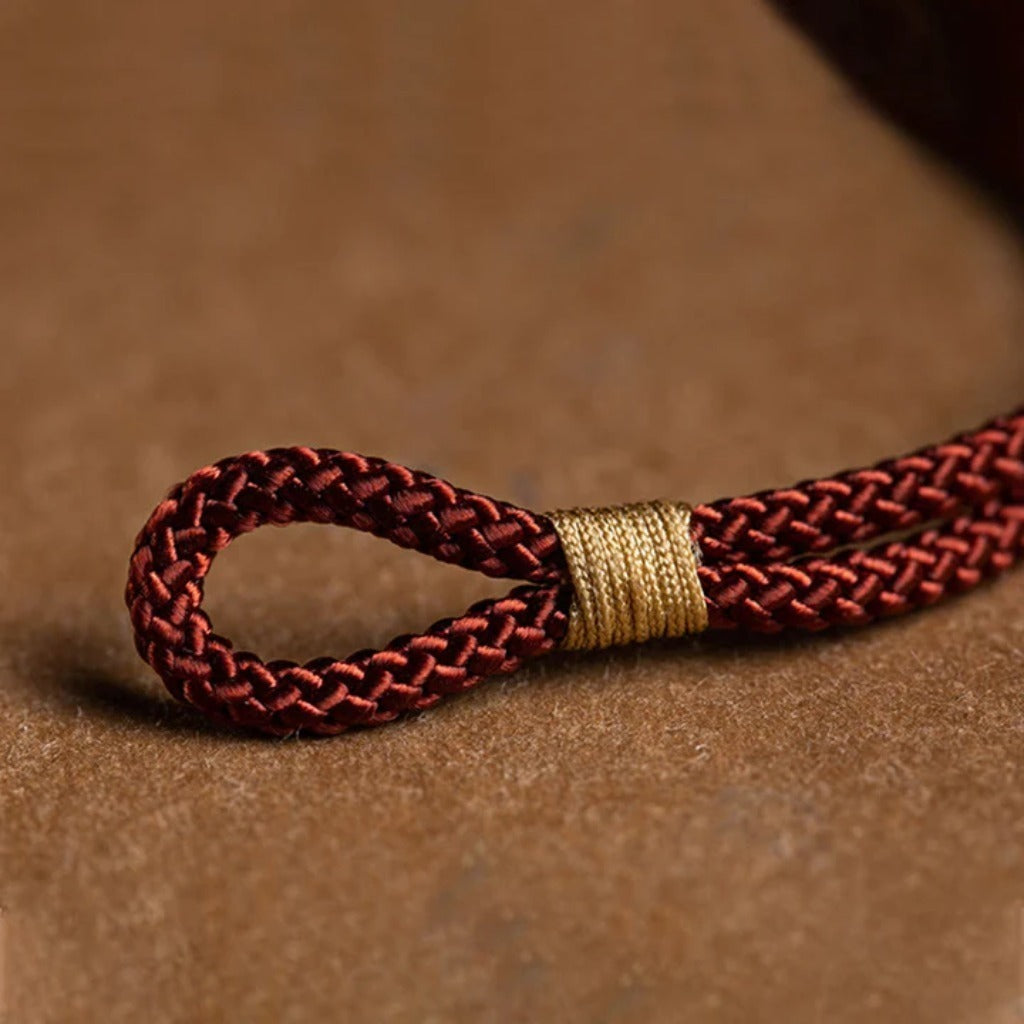LIMITED TIME OFFER | Handmade Red Rope Bracelet with Green Bodhi Bead – Twelve Zodiac Buddha for Protection | Zen Ara Grove