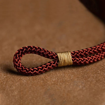 LIMITED TIME OFFER | Handmade Red Rope Bracelet with Green Bodhi Bead – Twelve Zodiac Buddha for Protection | Zen Ara Grove