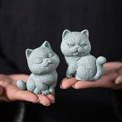 TODAY ONLY! Small Cat Home Tea Pet Figurine Desk Decoration | Zen Ara Grove