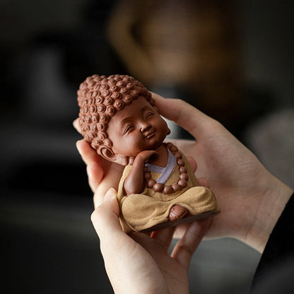 Ceramic "Four No Evils" Buddha Statue Set – Symbols of Mindfulness, Compassion, and Peace | Zen Ara Grove