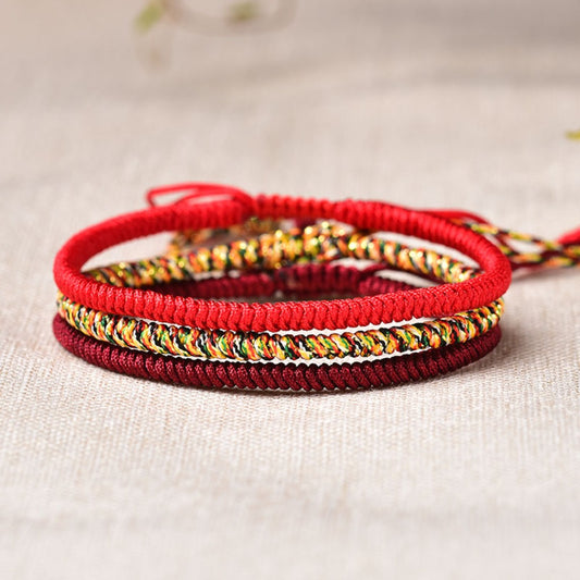 Handmade Multi-Color Diamond Knot Rope Bracelet – Colors Carrying Good Fortune | Zen Ara Grove
