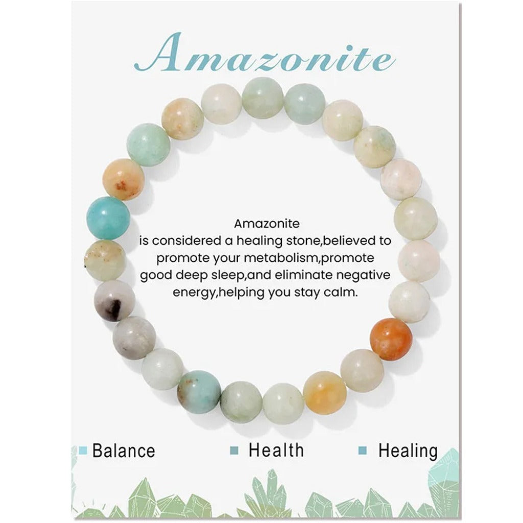 Crystal Beaded Bracelet with Elastic Cord – Handmade Design | Zen Ara Grove