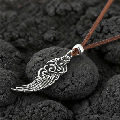 Sterling Silver Auspicious Clouds Wing Pendant – Zen Elegance | Zen Ara Grove
