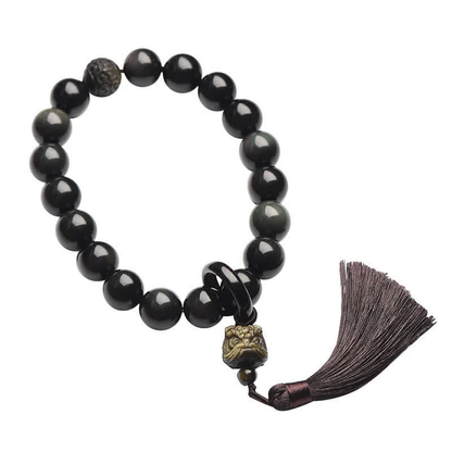 Black Obsidian Talisman – Choose the Lion Protector or Pixiu Attractor | Zen Ara Grove