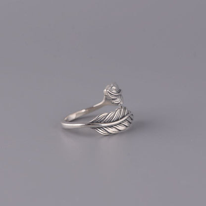 S925 Silver Zen Leaf Ring – Minimalist Mindfulness | Zen Ara Grove