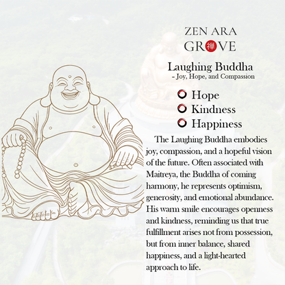 Tagua Nut Laughing Buddha Statue — Symbol of Joy and Good Fortune | Zen Ara Grove