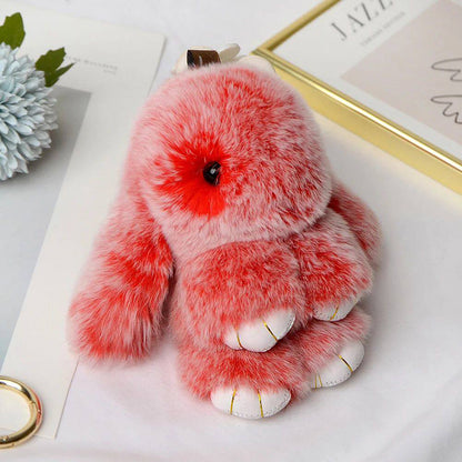 Fluffy Bunny Keychain – Symbol of Warm Blessing | Zen Ara Grove