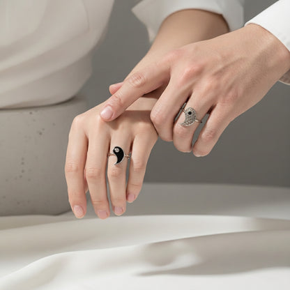 LIMITED TIME OFFER - Black & White Yin Yang Ring – Symbol of Balance & Harmony  | Zen Ara Grove