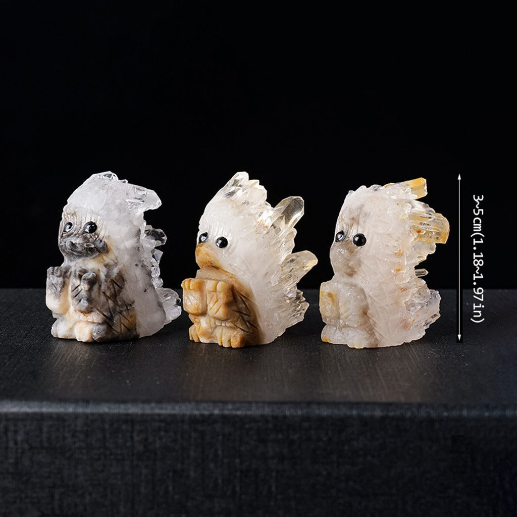 Natural Quartz Cluster with Diverse Animal Carvings – Symbol of Purity, Energy, and Imagination | Zen Ara Grove