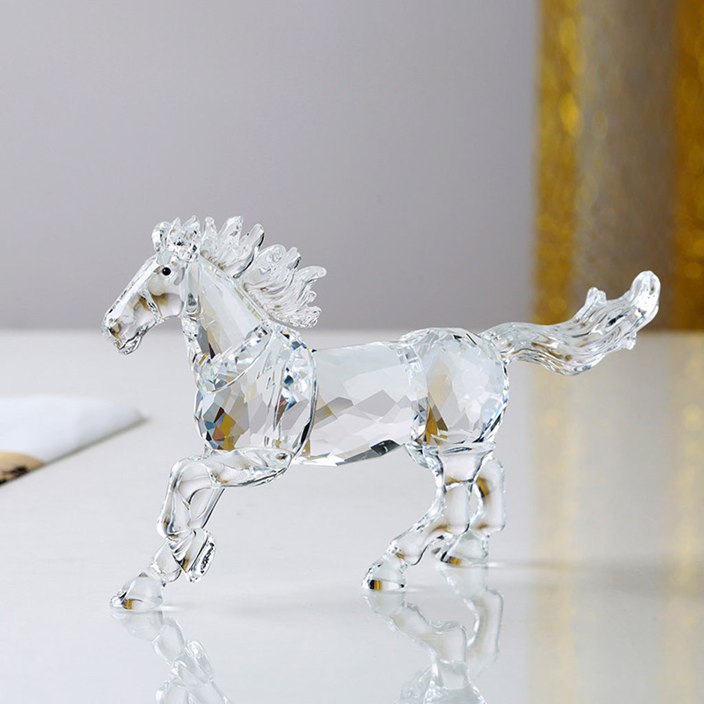 Galloping Crystal Glass Horse Figurine – A Symbol of Freedom and Power | Zen Ara Grove