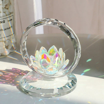 Multicolor Glass Lotus Ornament – Blooming with Light and Serenity | Zen Ara Grove
