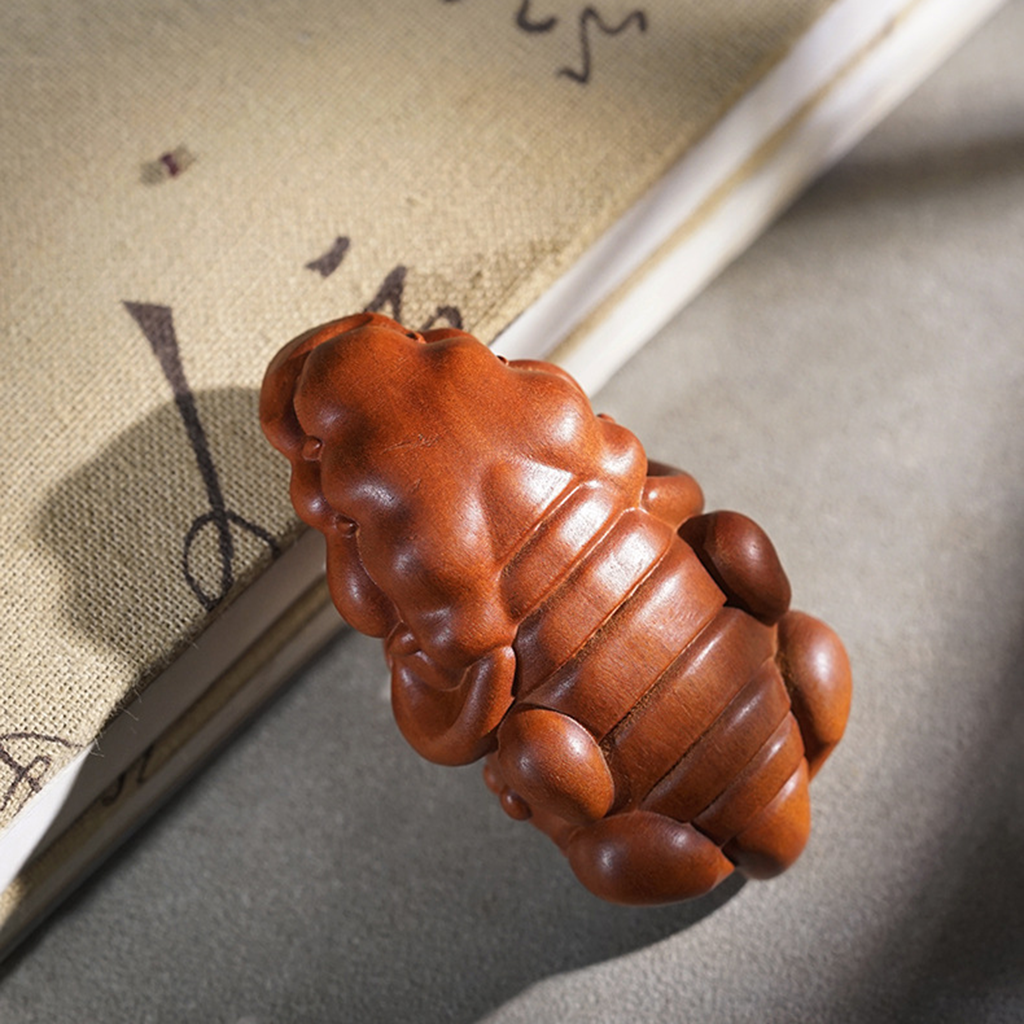 Hand-Carved Wooden Crocodile Figurine – Crafted Charm and Natural Warmth | Zen Ara Grove