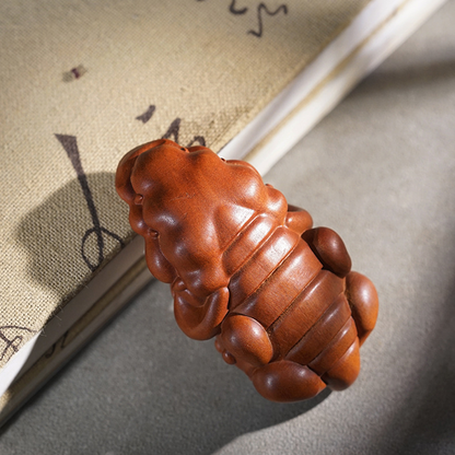 Hand-Carved Wooden Crocodile Figurine – Crafted Charm and Natural Warmth | Zen Ara Grove