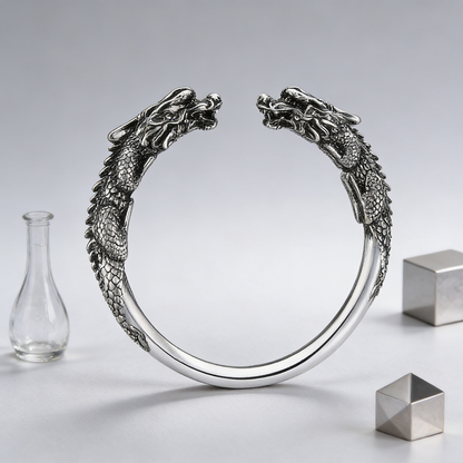 Dual Pixiu Open Cuff Bracelet – Charm of Wealth and Protection