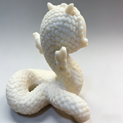 Hand-Carved Tagua Snake King Figurine – Symbol of Wisdom, Transformation & Natural Beauty | Zen Ara Grove