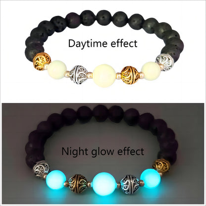 Glow-in-the-Dark Lava Stone Bead Bracelet | Zen Ara Grove