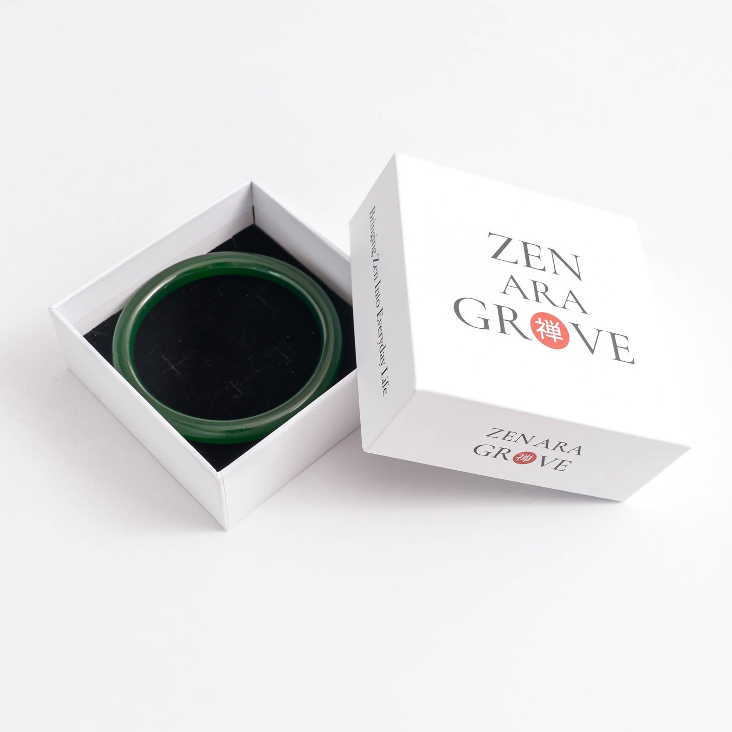 Serene Fortune – Slim Jade Bangle of Blessing and Longevity | Zen Ara Grove