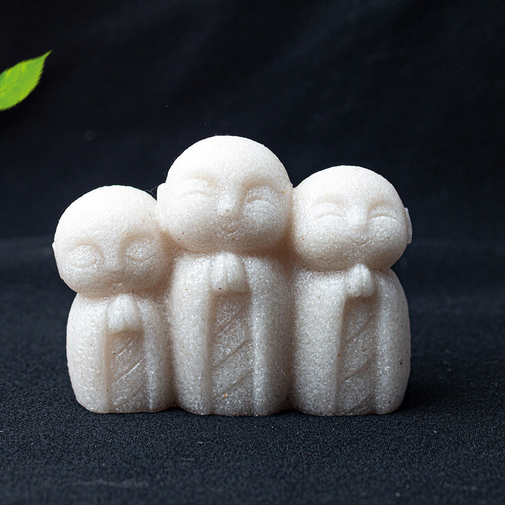 Quartz Buddha Figurine Set · Symbols of Guidance, Protection & Compassion | Zen Ara Grove