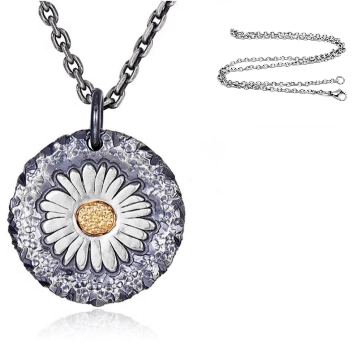 $9.99 LIMITED TIME OFFER Vintage Daisy Blossom Pendant | Zen Ara Grove