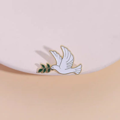 Peace Dove Holding Olive Branch Pin – Timeless Emblem of Peace | Zen Ara Grove