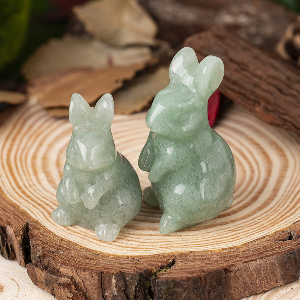 Hand‑Carved Natural Crystal Bunny – Brings Calm Energy and Joy | Zen Ara Grove