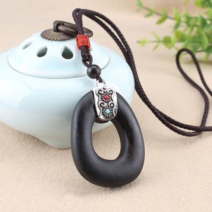 Black Ebony Lotus Pendant｜Dark Serenity in Bloom | Zen Ara Grove